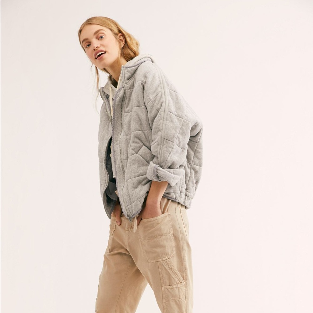 Free People Quilted Dolman Jacket